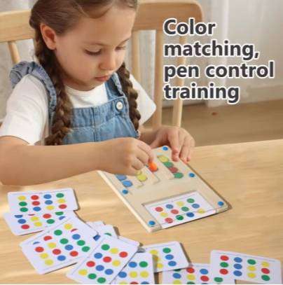 Colorful Maze Wooden Puzzle Toys Toddler Activity Counting and Color Sorting Fine Motor Skills Learn