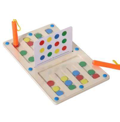 Colorful Maze Wooden Puzzle Toys Toddler Activity Counting and Color Sorting Fine Motor Skills Learn
