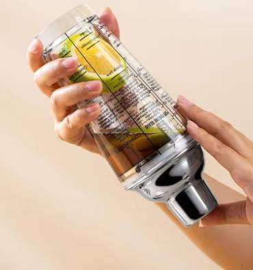 Boston Shaker Stainless Steel Glass Shaker with Scale