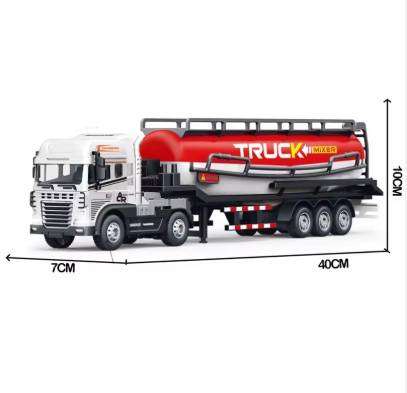 Kids Alloy Diecast Model Truck Toys Metal Friction Trailer Simulation Toys With Sound Light