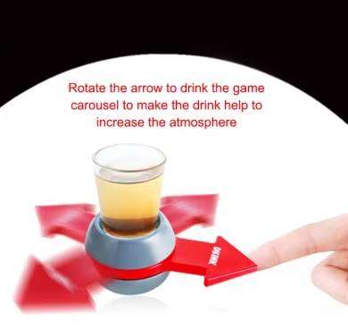 Spin the Shot Arrow Turntable Wine Tool Fun Party Pointer Turntable Drinking Game Spinner