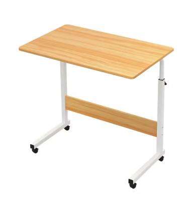 Wooden Removable Computer PC Desk Table Office Bedroom Dinner TV Table with Wheels
