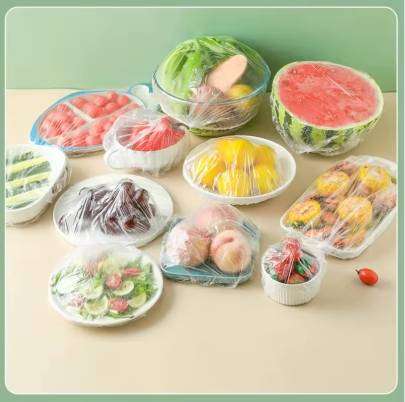 Disposable Food Cover Saran Wrap Food Cover Food Grade Fruit Fresh-keeping Plastic Bag Kitchen