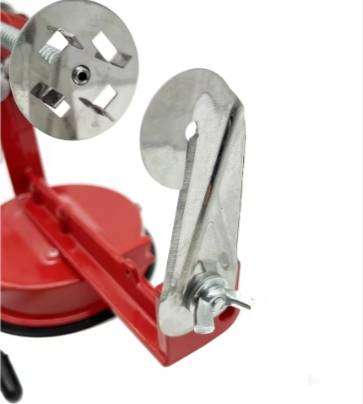 Red Spiral Twisted Stainless Steel Tornado Potato Cutter with Powerful Suction Base