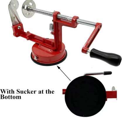 Red Spiral Twisted Stainless Steel Tornado Potato Cutter with Powerful Suction Base