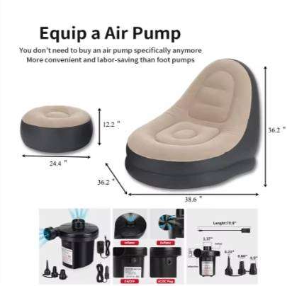 Modern Design Portable Outdoor Inflatable Air Sofa Set for Camping & Bedroom with Massage Feature