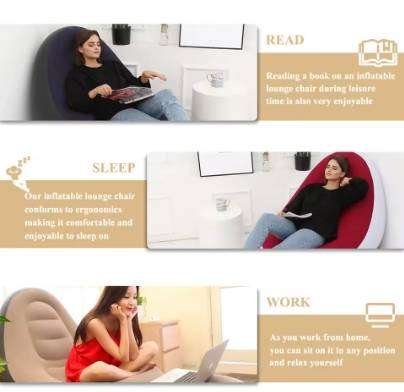 Modern Design Portable Outdoor Inflatable Air Sofa Set for Camping & Bedroom with Massage Feature
