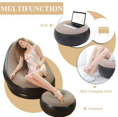Modern Design Portable Outdoor Inflatable Air Sofa Set for Camping & Bedroom with Massage Feature