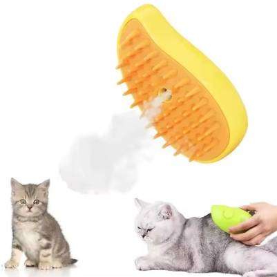 3 In 1 Pet Steamy Brushes Self Cleaning Steam Cat Massager Brush To Remove Tangled and Loose Hair