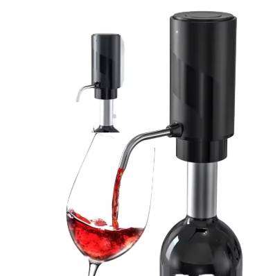 Liquor Pump Portable Automatic One-Touch Instant Wine Decanter USB Rechargeable Alcohol Dispenser