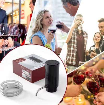 Liquor Pump Portable Automatic One-Touch Instant Wine Decanter USB Rechargeable Alcohol Dispenser