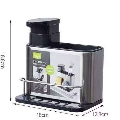 Durable Kitchen Bathroom Gadget Esay Clean Stainless Steel Sponge Holder Organizer Container Storage
