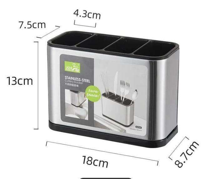 Multifunctional Stainless Steel Kitchen Tableware Drain Rack for Knife, Fork, Spoon, Chopstick Rack