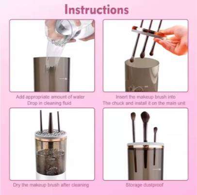 Electric Makeup Brush Cleaner Machine Portable Automatic USB Brush Cleaning Tool