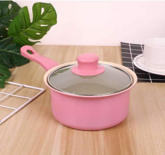 13 Piece Aluminum Non-Stick Cookware Set - Pink