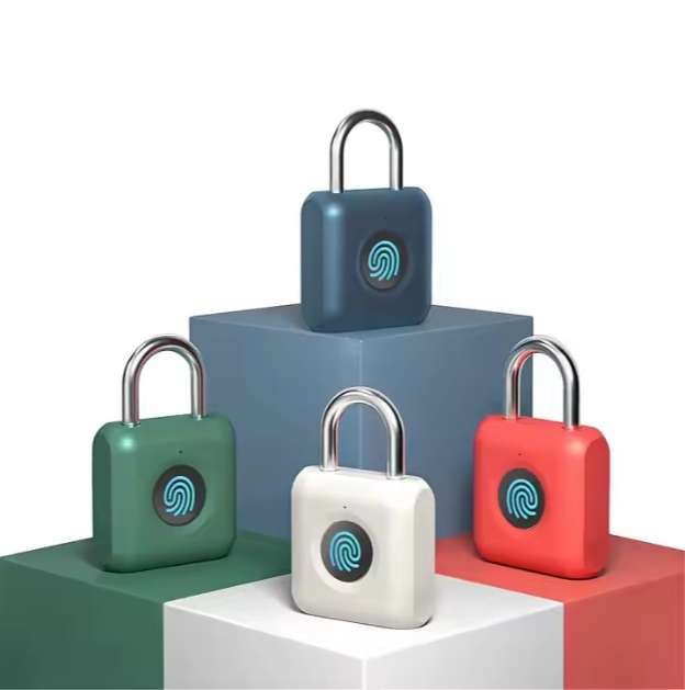 Standalone Fingerprint Rechargeable Padlock with LED Indicator