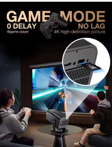 HD 1080P Video Mini Portable Home Projector
