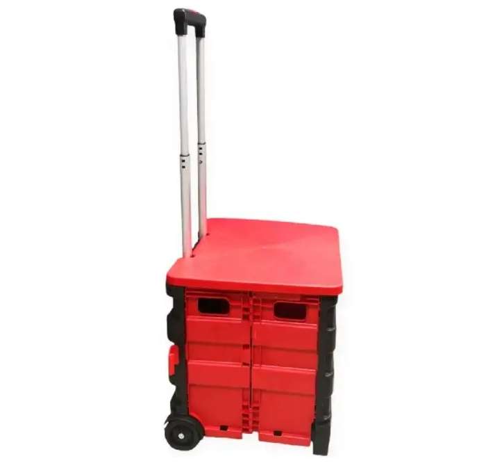 45L Folding Trolley Box With Two Wheels
