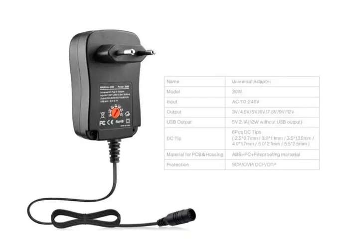 30W 3V-12V Universal Adapter