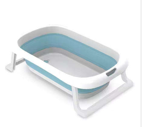 Newborn Portable Plastic Baby Folding Bath Tub Set Flexible Collapsible