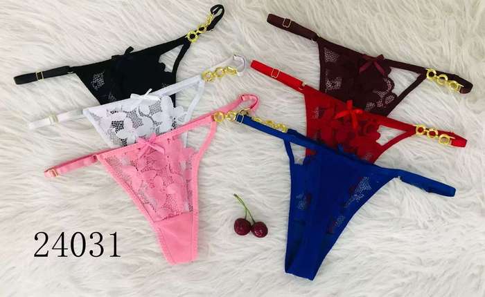 Women's Lace Thong Strappy Underwear Panties Pack of 6
