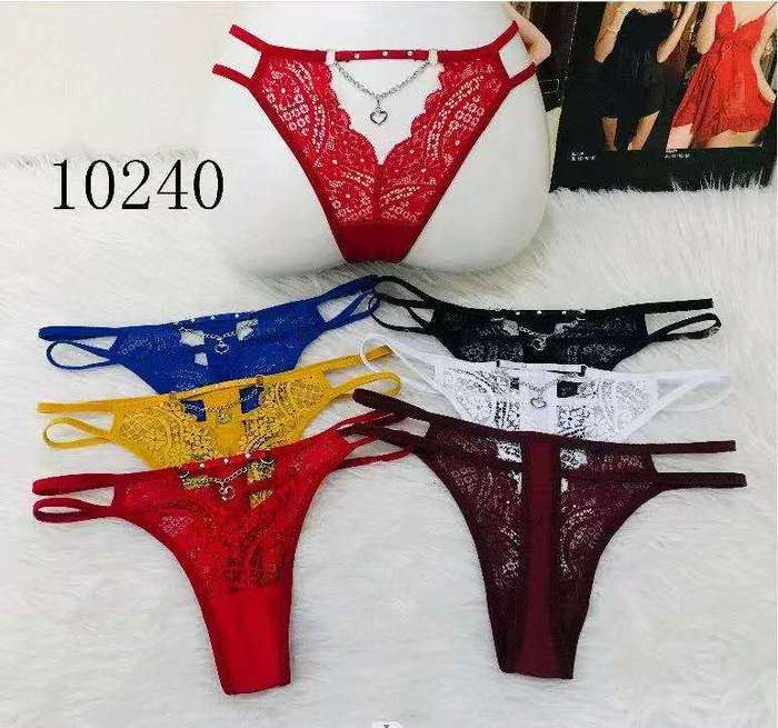 Women's Lace Thong Strappy Underwear Panties Pack of 6