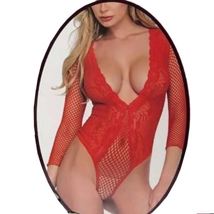 Women Sexy Fishnet Body Stocking  Lingerie Set