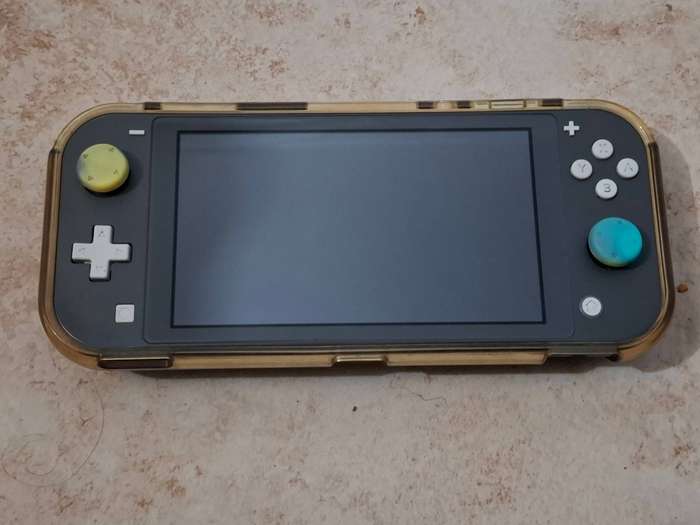Nintendo Switch Lite (Grey) + Protective Grip Case + 64 GB Memory Card