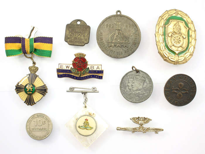 Collection of Medallions Tokens Badges