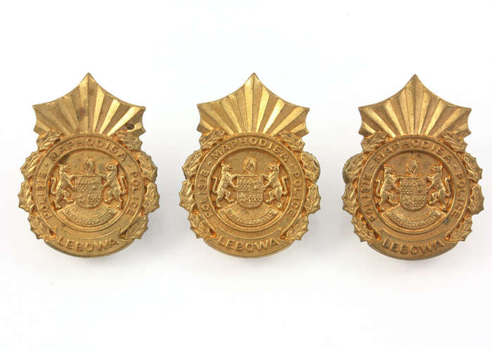 Lebowa Police Cap Badge x 3 - Homelands