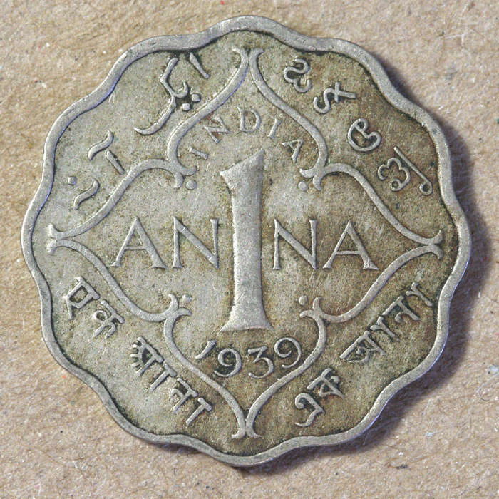 India 1939 1 Anna