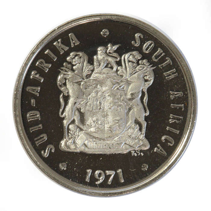1971 South Africa 5c Proof nickel
