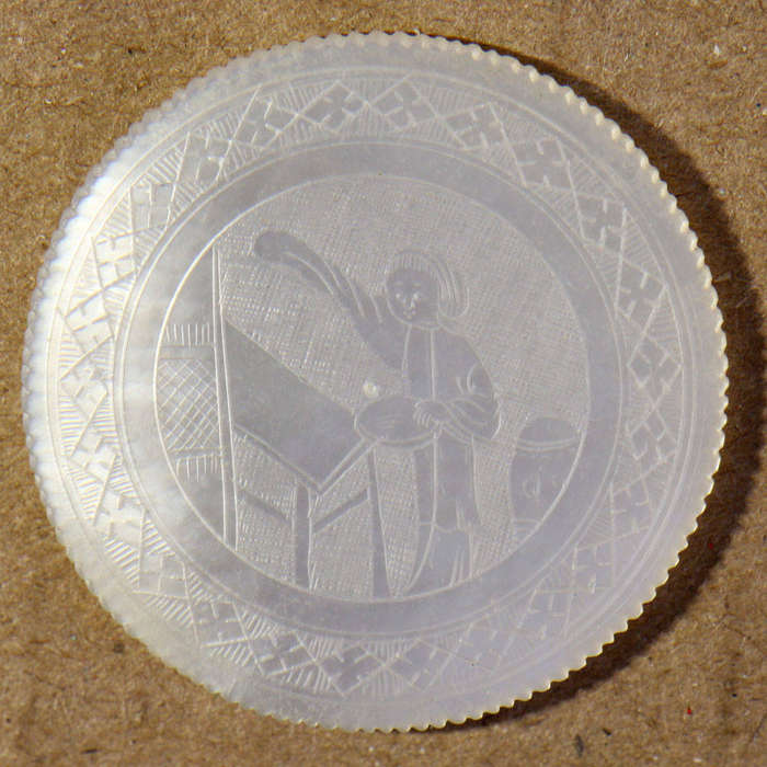 Mother of Pearl Gaming Token - China