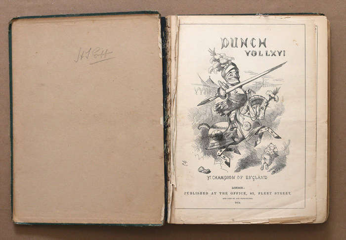 Punch Volume LXVI - 1874/5 - Victorian Humour and Satire Magazine - 150 years old!