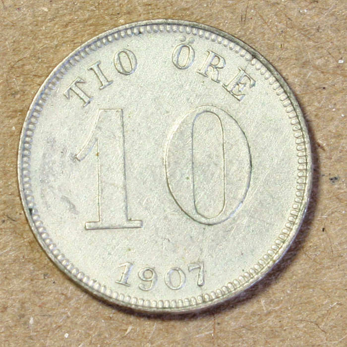 Sweden 10 Ore 1907