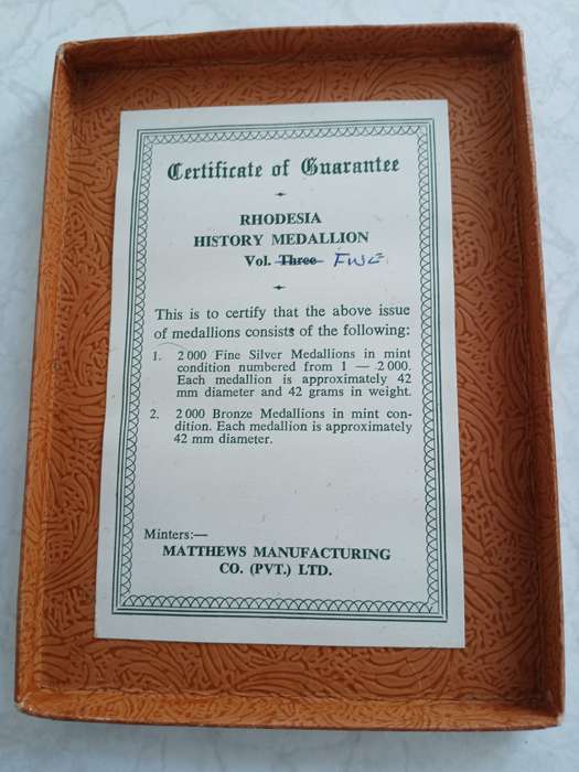 Rhodesian History Medallion Vol.5