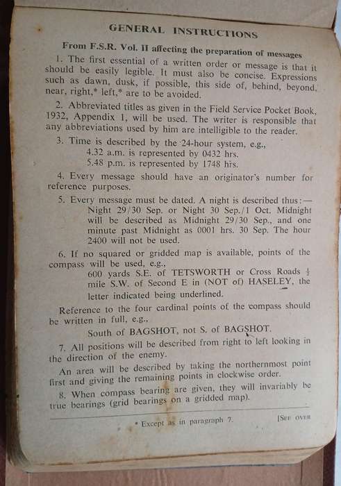 Field Message Book