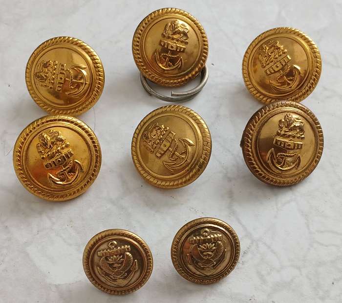 Naval Buttons Lot
