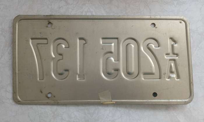 US Number Plate