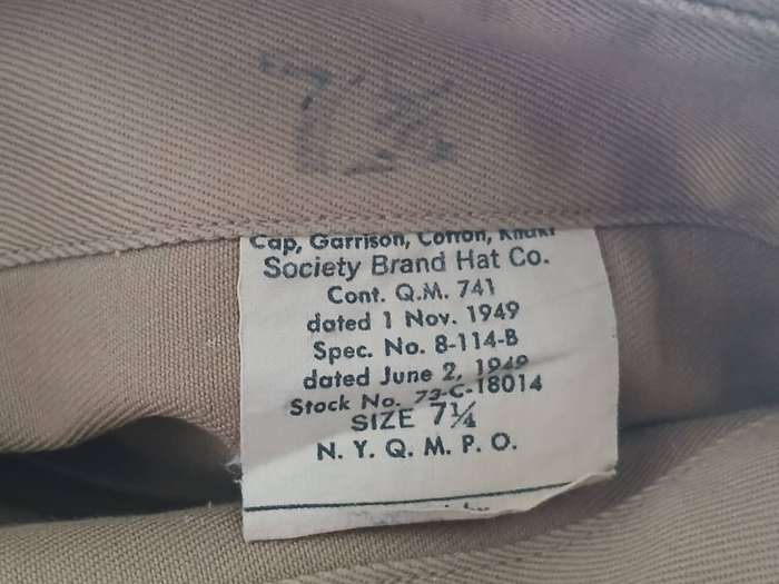 US Army Garrison Cap - 1949