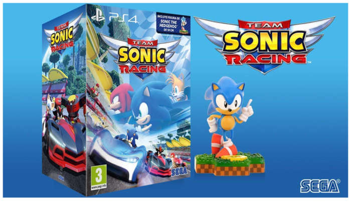 Team Sonic Racing & Sonic Totaku Figurine Gift Pack (PS4)Collectors Edition (Collectors Grail)