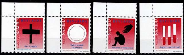Namibia 2002-3 Rivers, AIDs Awareness & Biological Discoveries sets, VF UM