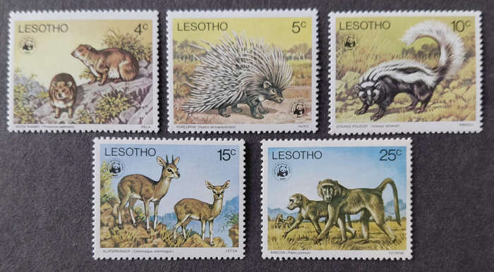 1977 Lesotho Endangered Species set MNH