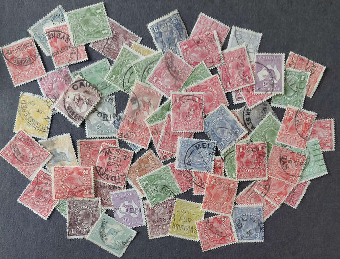 Australia Roos and KG5 stamps used condition please view Image that is the lot as is