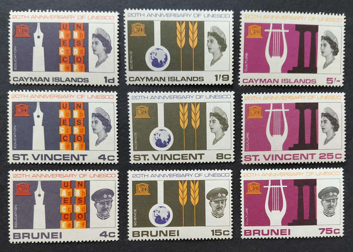 1968 20th Anniversary of Unesco x 6 sets  MNH