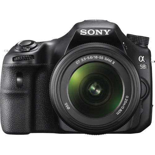 Sony A58 + 18-55mm lens + 55-200mm lens