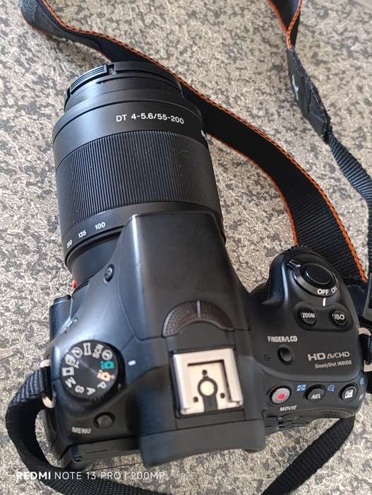Sony A58 + 18-55mm lens + 55-200mm lens
