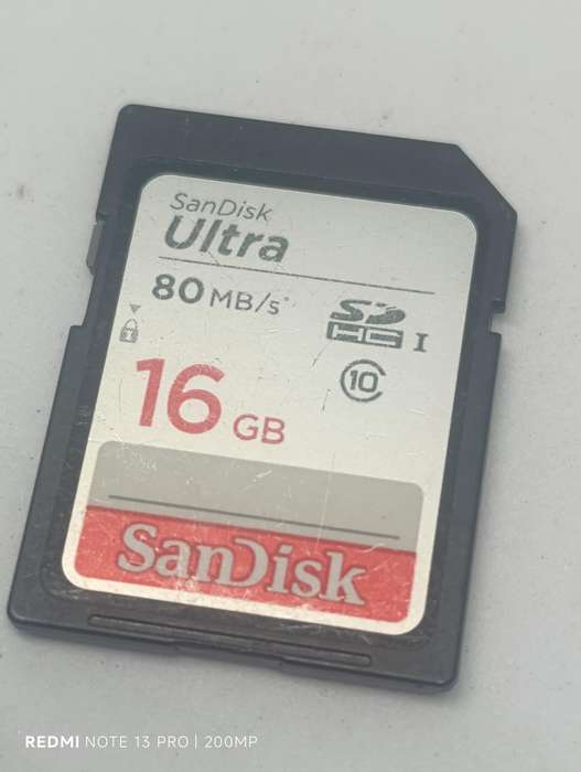 SanDisk Ultra 16GB 80mb/s SDHC