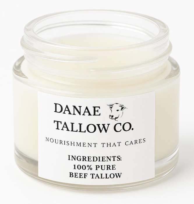 Danae Tallow Co's Purified & Rendered 50ml Plain & Potent Beef Tallow Balm