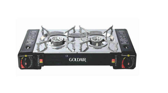 Goldair 2 Burner Portable Camping Gas Stove Model number GGCH-200